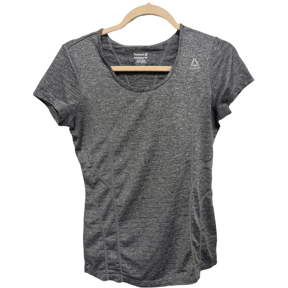 Reebok Athletic Performance T-Shirt Gray Heather Short Sleeve Workout Top  XS